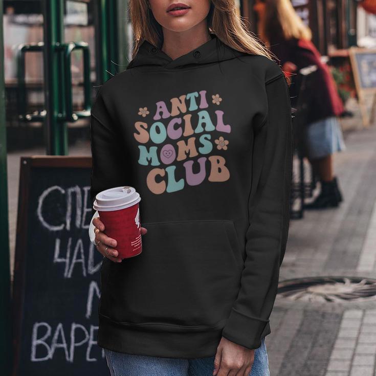 Anti Social Moms Club Auf Der Rückseite Kapuzenpullover für Damen Lustige Geschenke