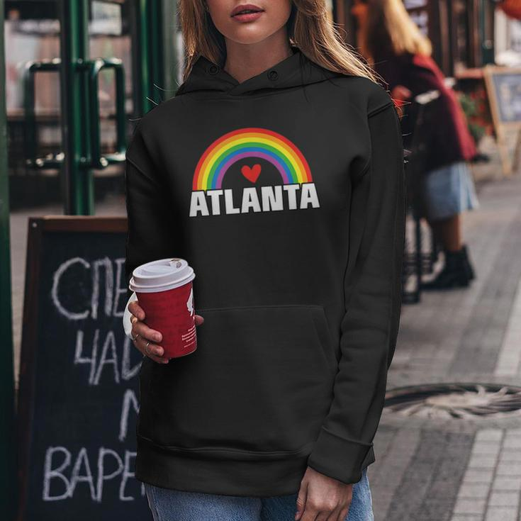 Atlanta Gay Pride Month Festival 2019 Rainbow Heart Women Hoodie Unique Gifts