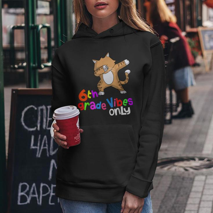 Back To School 6Th Grade Dabbing Cat 1St Day Women Hoodie Unique Gifts
