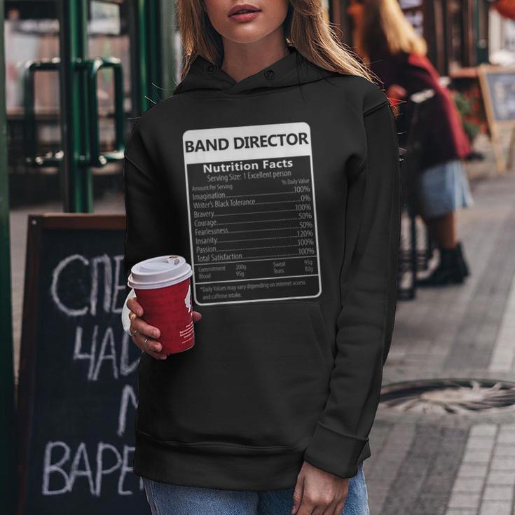 Band Director Nutrition Facts Sarcastic Graphic Women Hoodie Unique Gifts