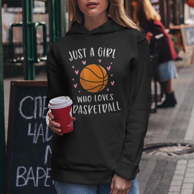Basketball For Girls Just A Girl Who Loves Basketball Women Hoodie Personalized Gifts
