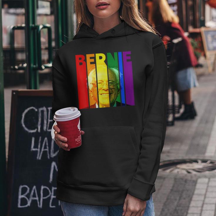 Bernie Sanders Gay Lgbtq Rainbow Vintage Democrat Voter Women Hoodie Unique Gifts