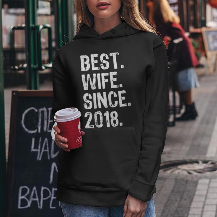 Best Wife Since 2018 1St Wedding Anniversary Women Hoodie Unique Gifts