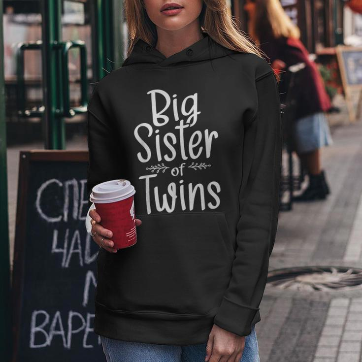 Big Sister Of Twins Twin Brother Boy Girl Sibling Women Hoodie Personalized Gifts