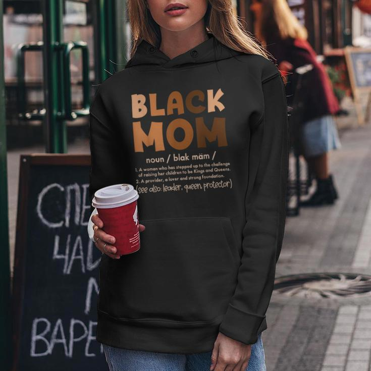 Black Mom Melanin Definition African American Mother's Day Women Hoodie Funny Gifts