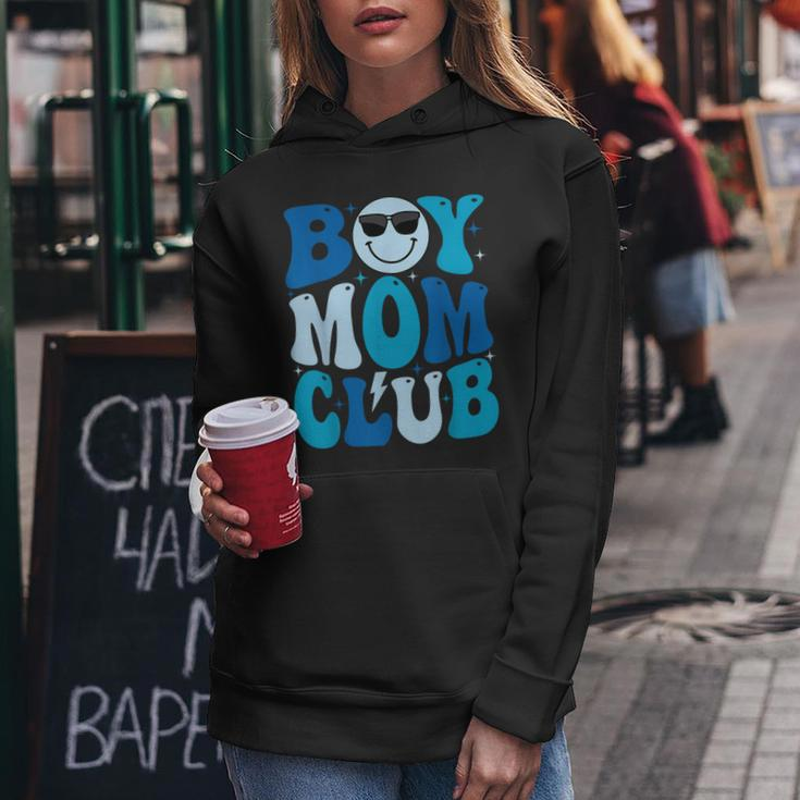 Boy Mom Club Mother's Day Groovy Mother Mama Women Hoodie Unique Gifts