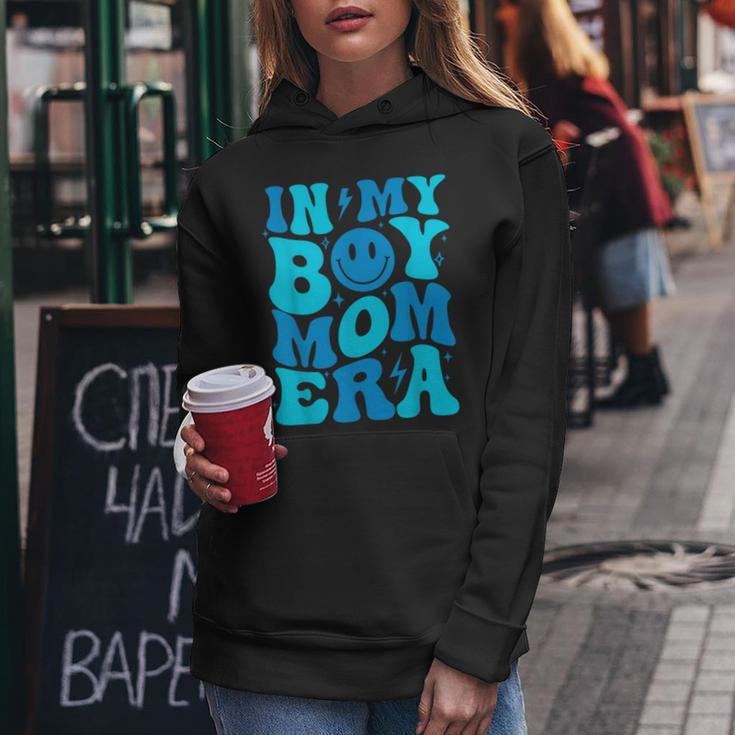 In My Boy Mom Era Retro Groovy Mom Life Happy Mother's Day Women Hoodie Funny Gifts