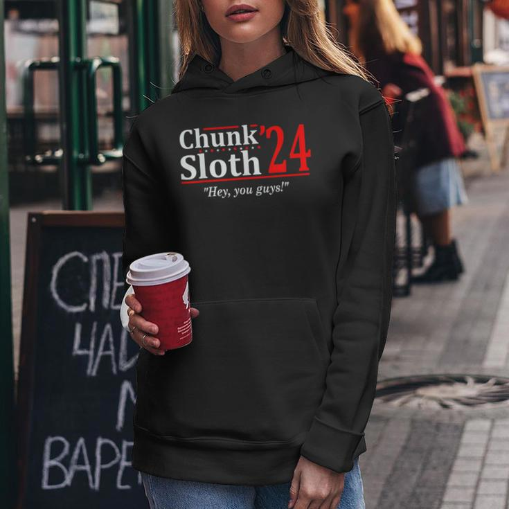 Chunk Sloth '24 Hey You Guys Apparel Women Hoodie Personalized Gifts