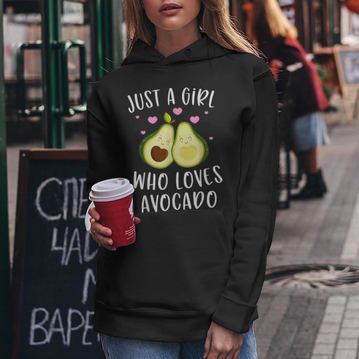 Cute Avocado For Girls Just A Girl Who Loves Avocado Women Hoodie Unique Gifts