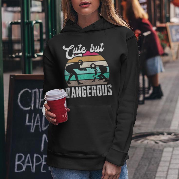 Cute But Dangerous Girls Wrestling N Girls Women Hoodie Unique Gifts