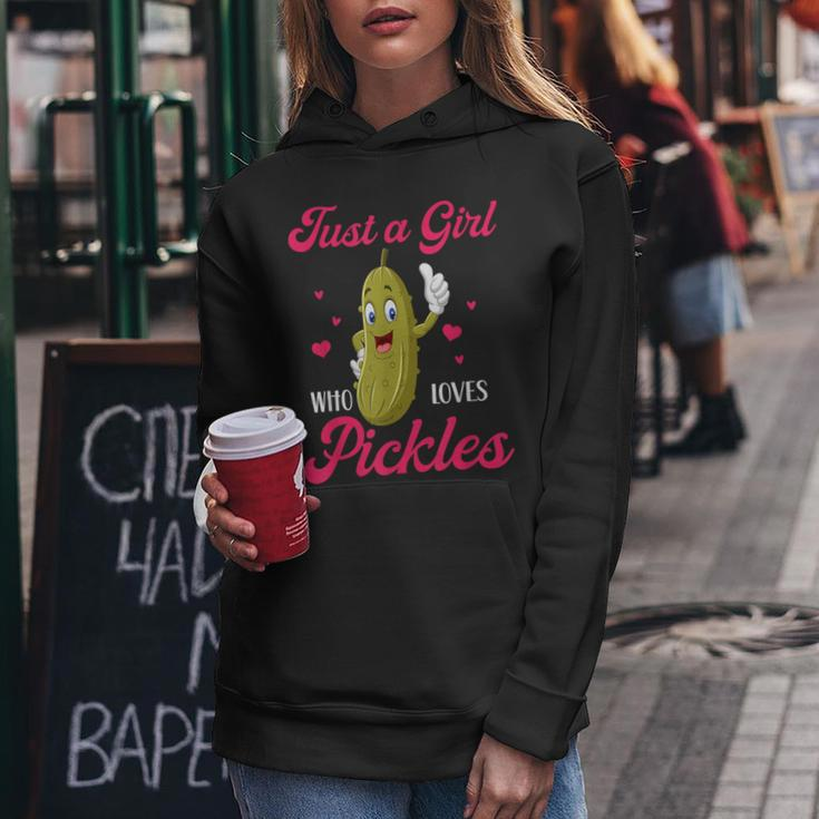 Cute Just A Girl Who Loves Pickles Pickles Lovers Girl Women Hoodie Unique Gifts