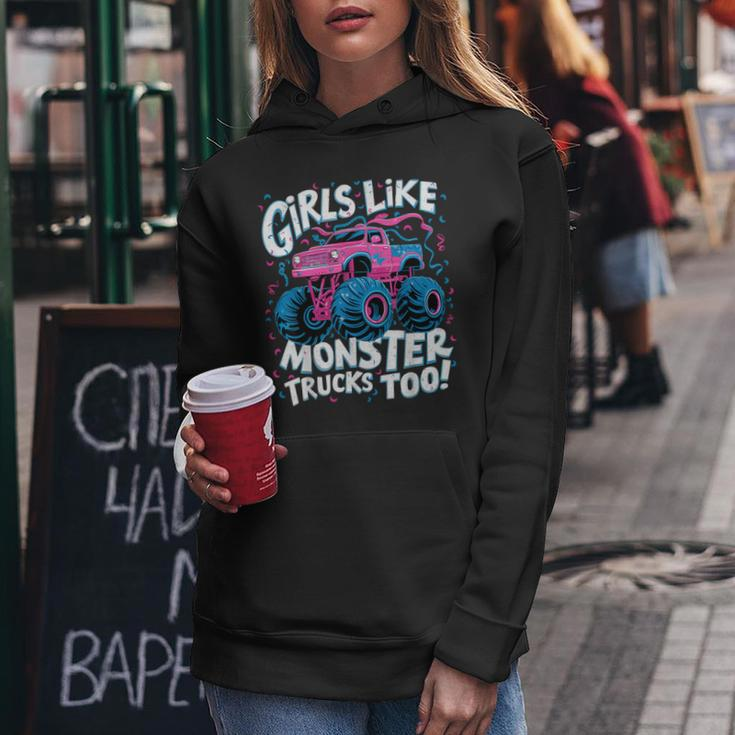 Cute Monster Truck Birthday Party Girl Like Monster Truck Women Hoodie Unique Gifts