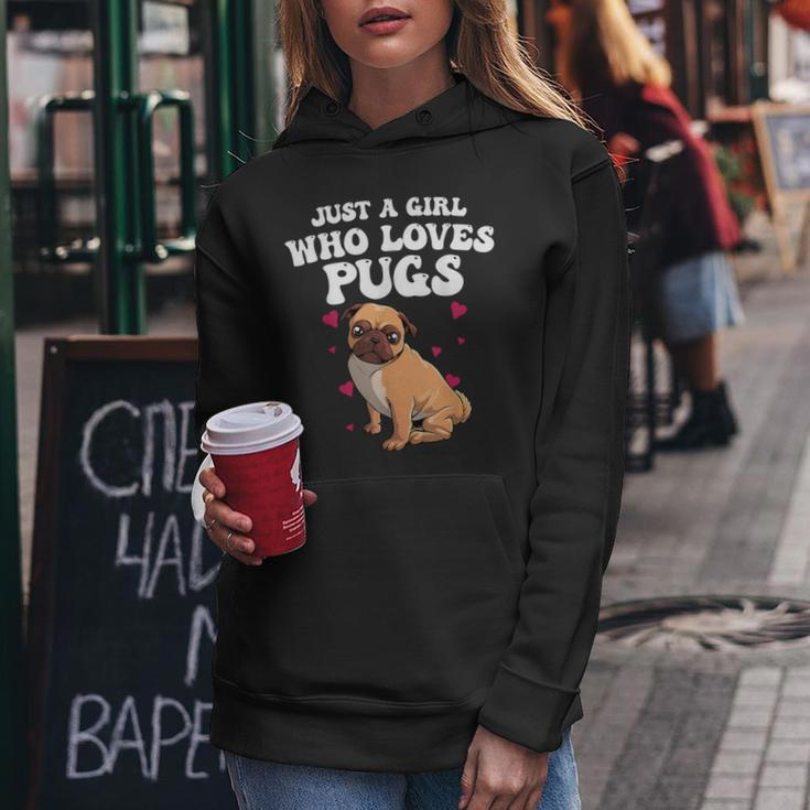 Cute Pug For Girls Dog Owner Puppy Pug Lover Women Hoodie Funny Gifts