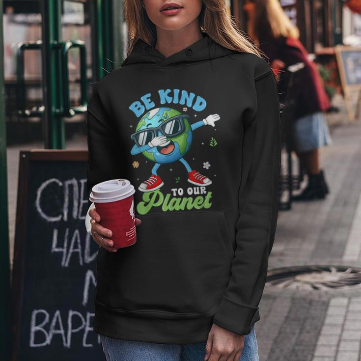 Dabbing Earth Be Kind To Our Planet Happy Earth Day 2024 Women Hoodie Funny Gifts