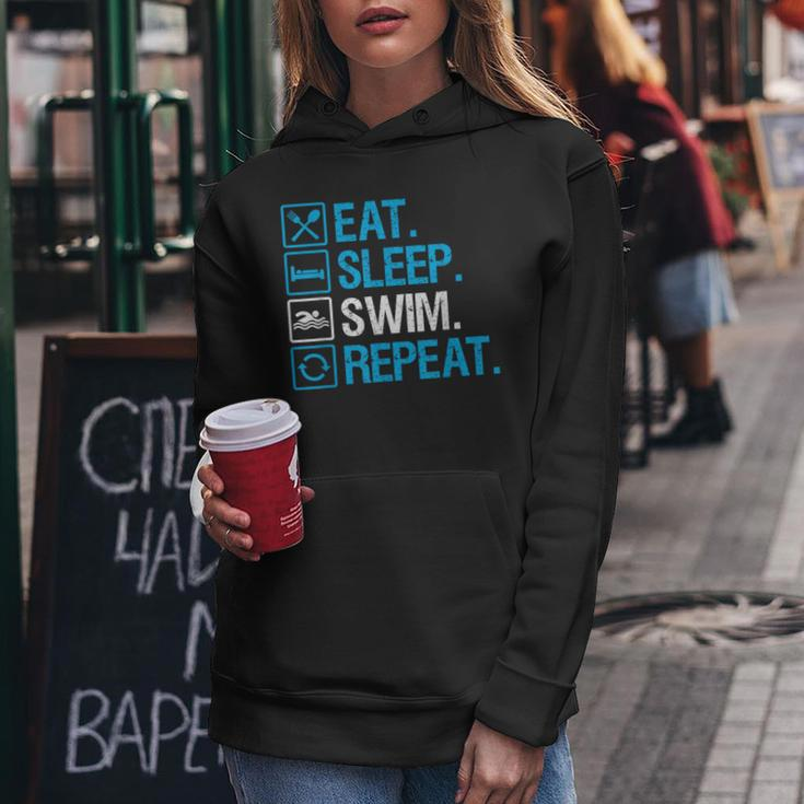 Eat Sleep Swim Repeat Swimming Swimmer For Men Women Hoodie Unique Gifts