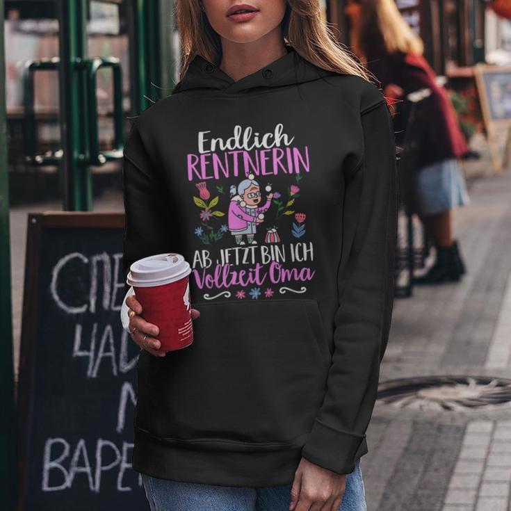 Endlich Rentnerin Ab Jetzt Bin Ichollzeit Oma Rente Kapuzenpullover für Damen Lustige Geschenke