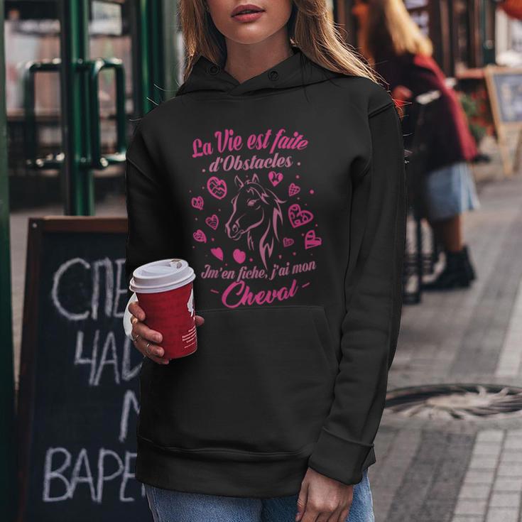 Sweat à Capuche équitation Humour - Message Drôle 'Je Parle à Mon Cheval' - Pour Femmes Et Filles Cavalières