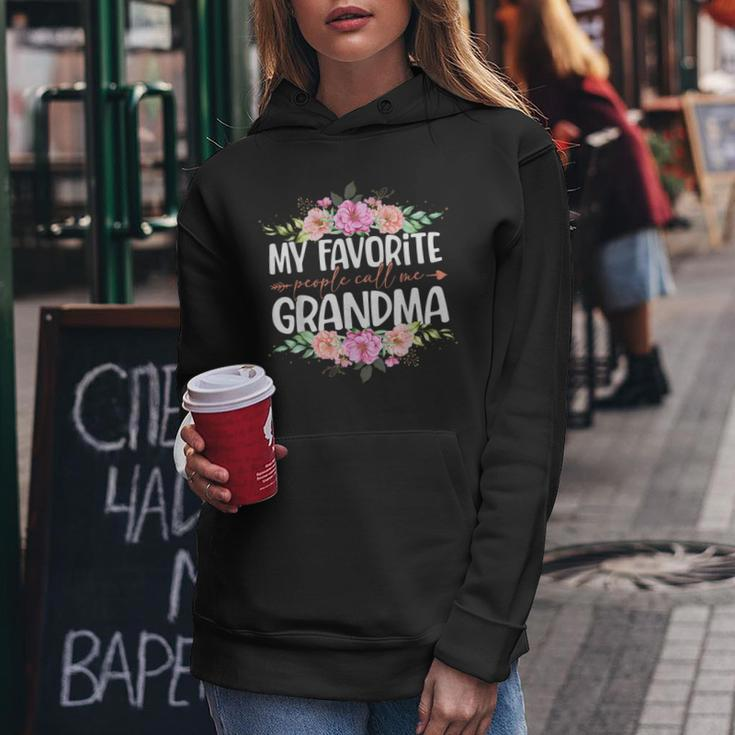 My Favorite People Call Me Grandma Floral Mother's Day Women Hoodie Funny Gifts