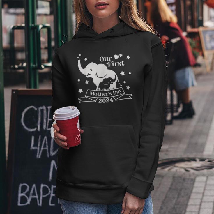 Our First Mother's Day 2024 My First Mother's Day For Moms Women Hoodie Unique Gifts