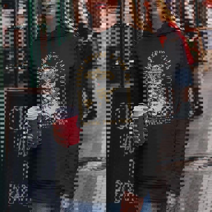 Forage Around Find Out Tactical Trash Panda Women Hoodie