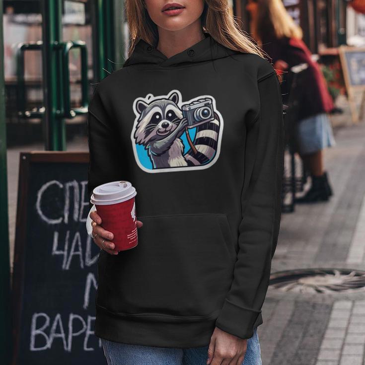 Vintage Camera Christmas Rocket Raccoon Meme Selfie Women Hoodie Unique Gifts