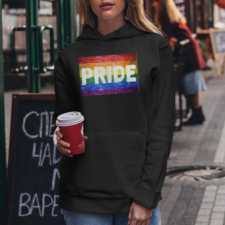 Gay Pride Proud Lgbt Rainbow Graffiti Sign Flag Women Hoodie Unique Gifts