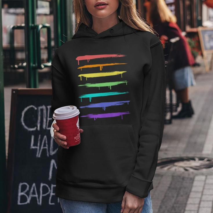 Gay Pride Rainbow Stripes Women Hoodie Unique Gifts