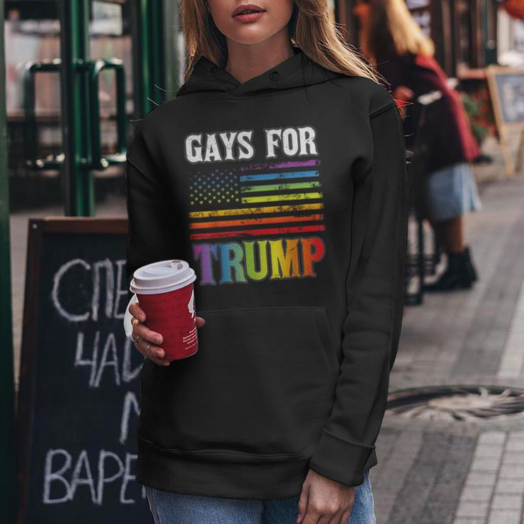 Gays For Trump Lgbt Pride Gay Rainbow Flag Vote Republican Women Hoodie Unique Gifts
