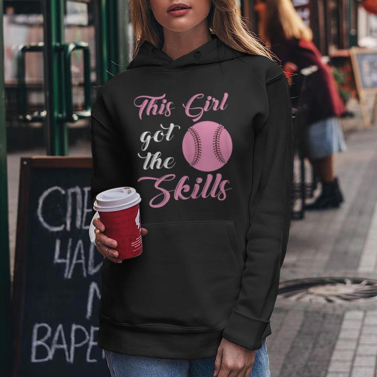 This Girl Got The Skills Softball Player Girl Women Hoodie Unique Gifts