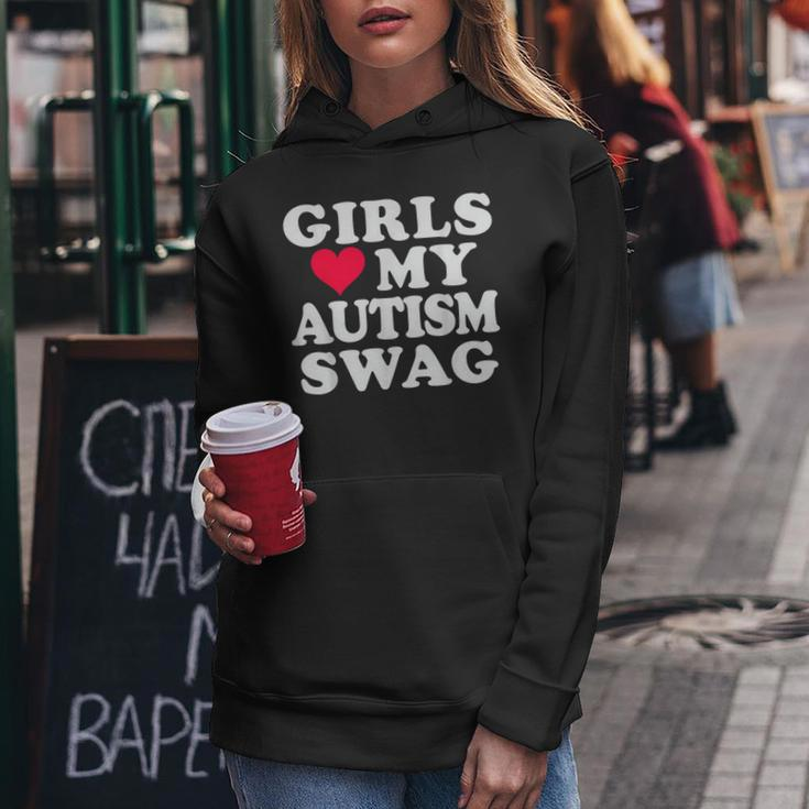 Girls Love My Autism Swag Autistic Boy Awareness Idea Women Hoodie Unique Gifts