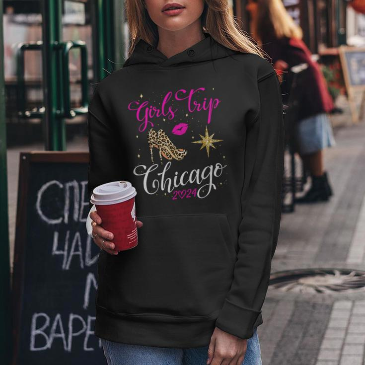 Girls Trip Chicago 2024 Weekend Birthday Squad Women Hoodie Funny Gifts