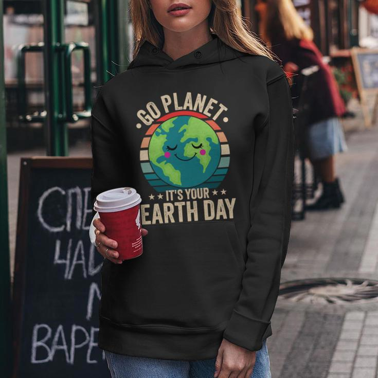 Go Planet Its Your Earth Day Retro Vintage For Men Women Hoodie Unique Gifts