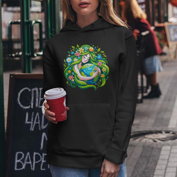 Green Goddess Earth Day Save Our Planet Girl Kid Women Hoodie Funny Gifts