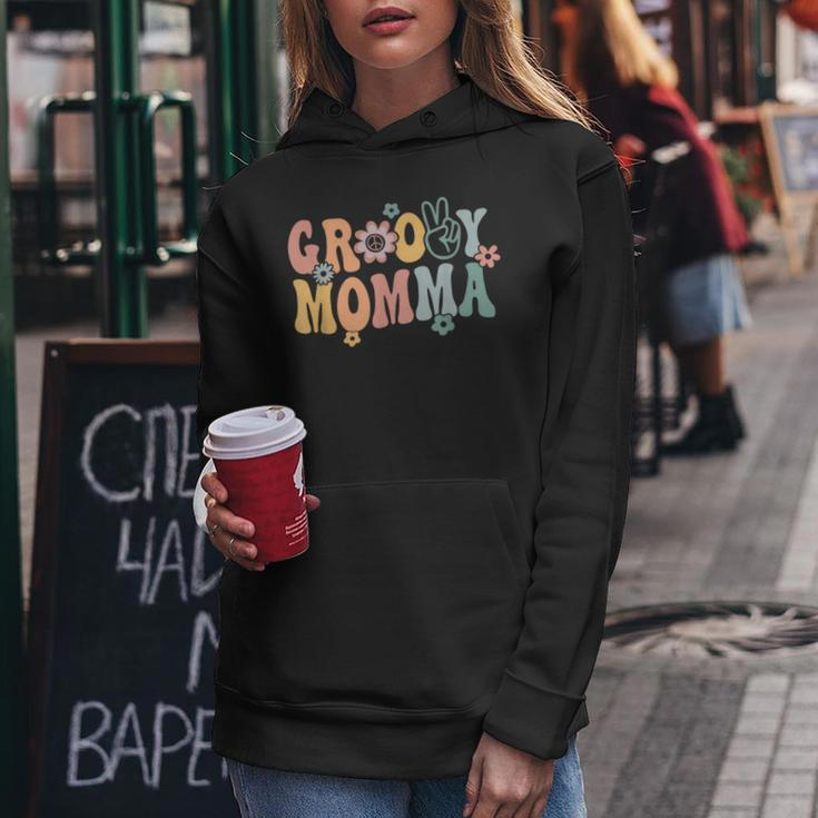 Groovy Momma Retro Mom Matching Family 1St Birthday Party Women Hoodie Unique Gifts