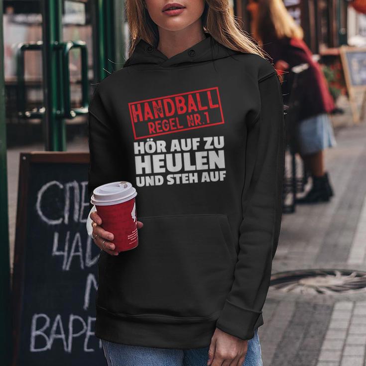 Handball Regel Hör Auf Zu Howl Player Hanballer Kapuzenpullover für Damen Lustige Geschenke