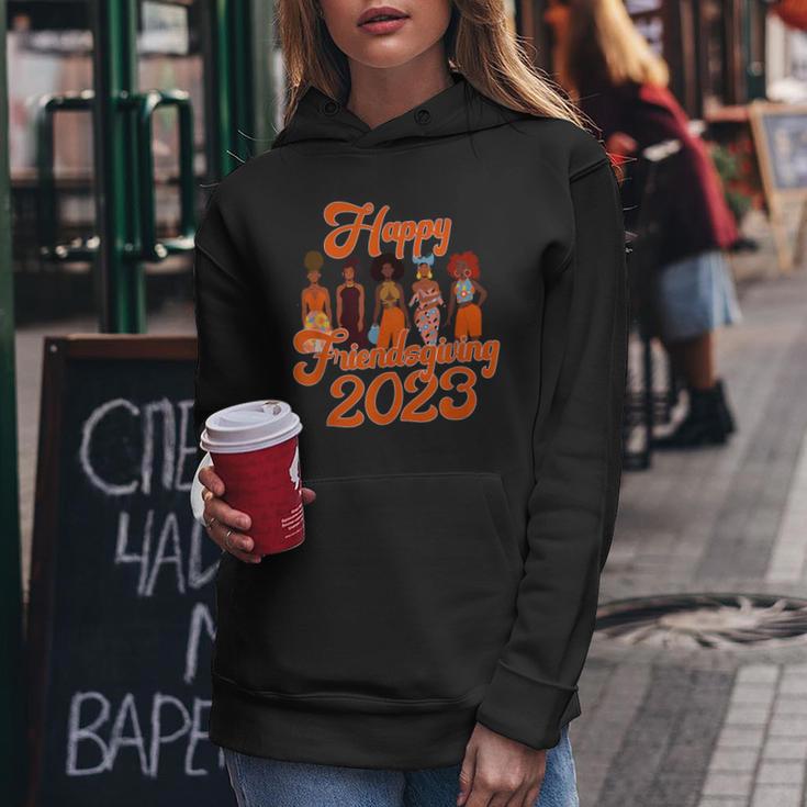 Happy Friendsgiving African American Thanksgiving 2023 Women Hoodie Unique Gifts