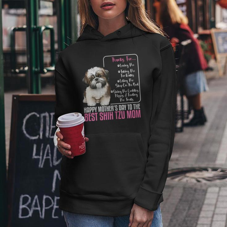 Happy Mother's Day To The Best Shih Tzu Mom Shih Tzu Mommy Women Hoodie Funny Gifts