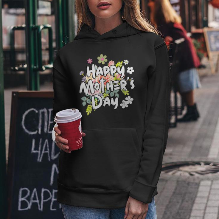 Happy Mother's Day Floral Mom Mommy Grandma 2024 Women Hoodie Unique Gifts