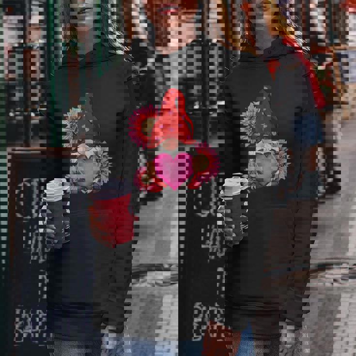 Happy Valentine's Day Gnome With Leopard Sunflower Valentine Women Hoodie Unique Gifts