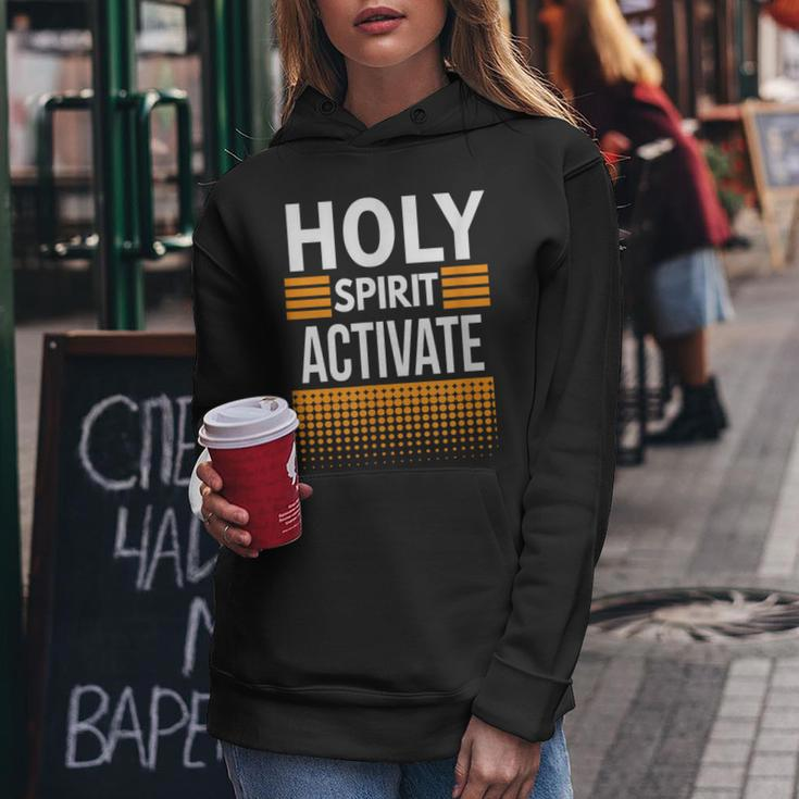 Holy Spirit Activate Religious Christian Love Hope Orange Women Hoodie Unique Gifts