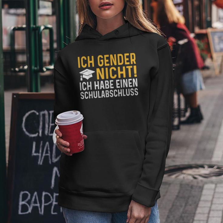 Ich Gender Nicht Ich Habe Einen Schulabschluss Women's Kapuzenpullover für Damen Lustige Geschenke