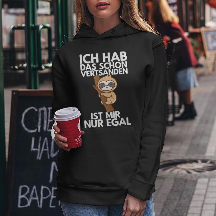 Ich Hab Das Schonerstanden Sloth Morgenmuffel Kapuzenpullover für Damen Lustige Geschenke