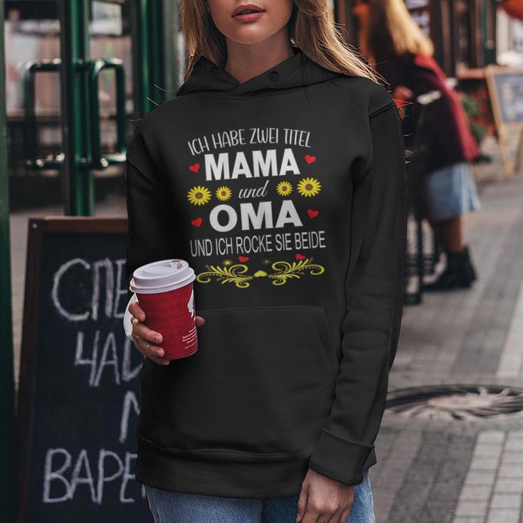 Ich Habe Zwei Titel Mama & Oma Muttertag Oma Geschenk Spruch Kapuzenpullover für Damen Lustige Geschenke