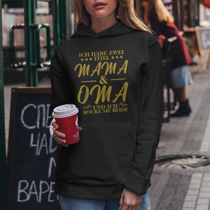 Ich Habe Zwei Titel Mama & Oma Muttertag Großmutter Geschenk Kapuzenpullover für Damen Lustige Geschenke