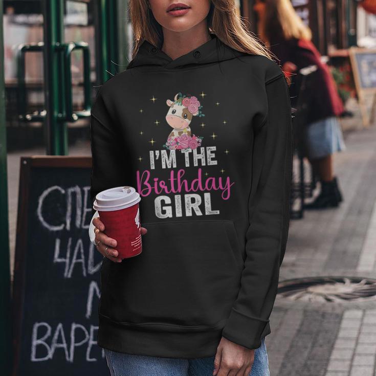 I'm The Birthday Girl Cow 1St Cow Birthday Girl Women Hoodie Unique Gifts