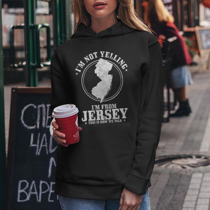 I'm Not Yelling I'm From New Jersey State Map Pride Women Hoodie Unique Gifts