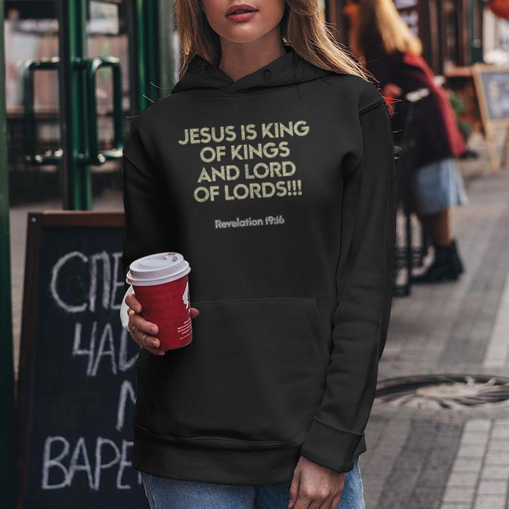 Jesus Is King Of Kings And Lord Of Lords Christian Women Hoodie Funny Gifts