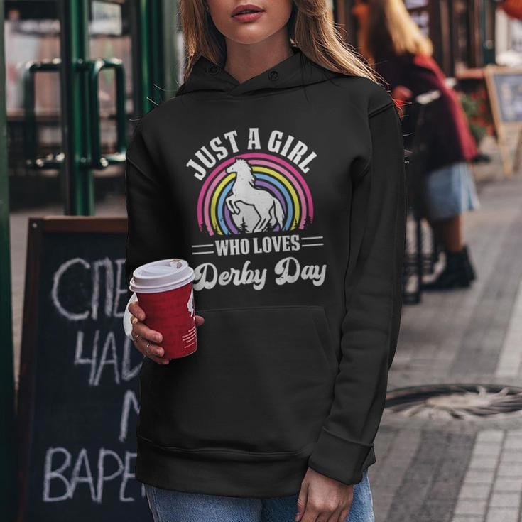 Just A Girl Who Loves Derby Day Derby Day 2024 Girl Women Hoodie Funny Gifts