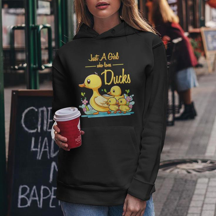 Just A Girl Who Loves Ducks Duck Family Women Hoodie Funny Gifts