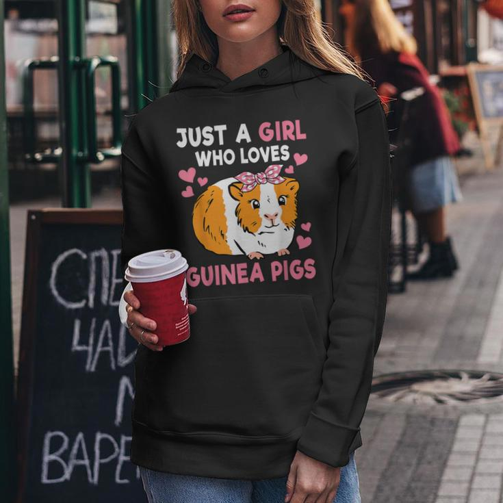 Just A Girl Who Loves Guinea Pigs Cute Guinea Pig Lover Women Hoodie Funny Gifts